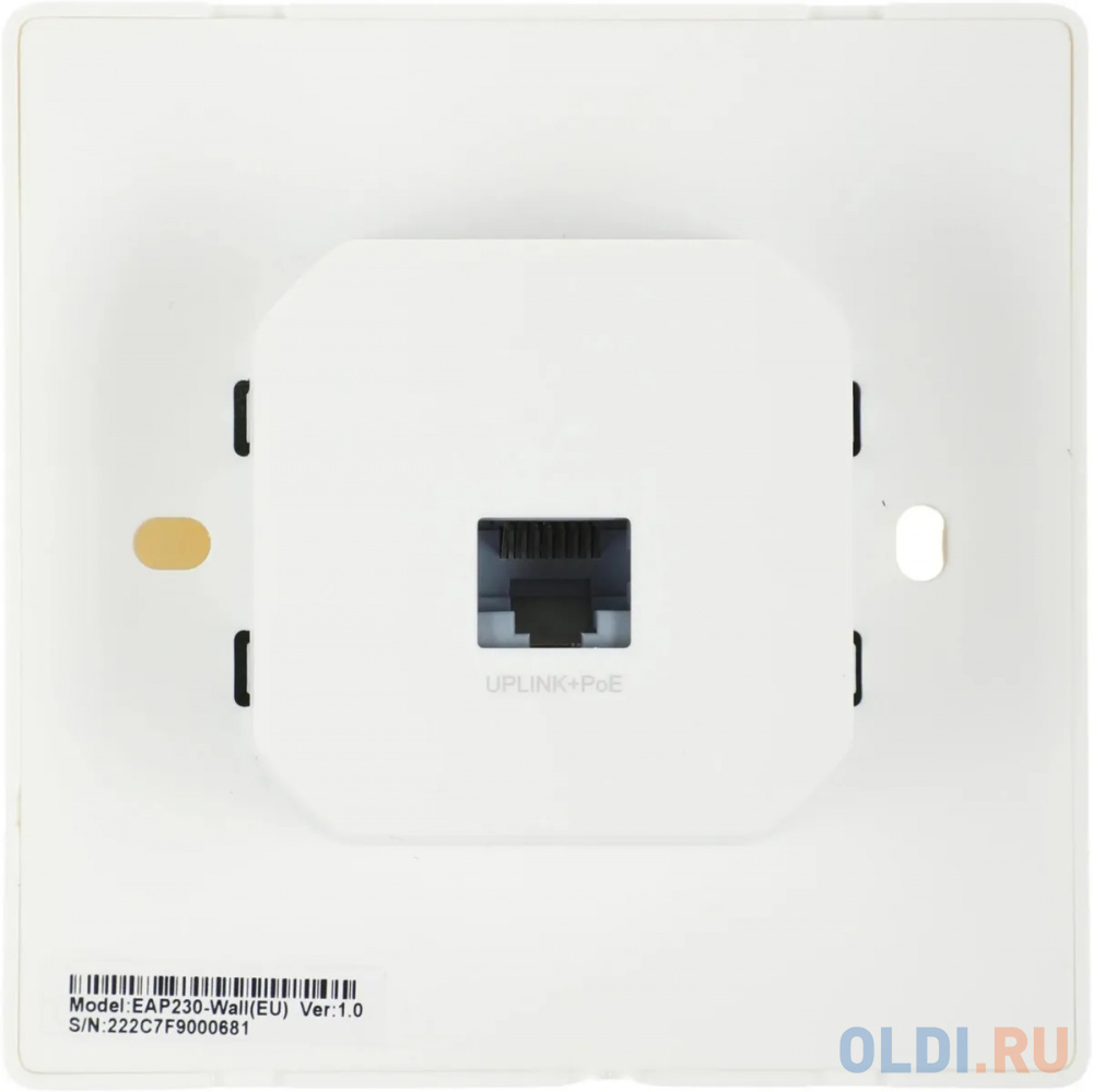 Точка доступа TP-LINK EAP230-WALL 802.11abgnac 1167Mbps 2.4 ГГц 5 ГГц 1xLAN белый фото