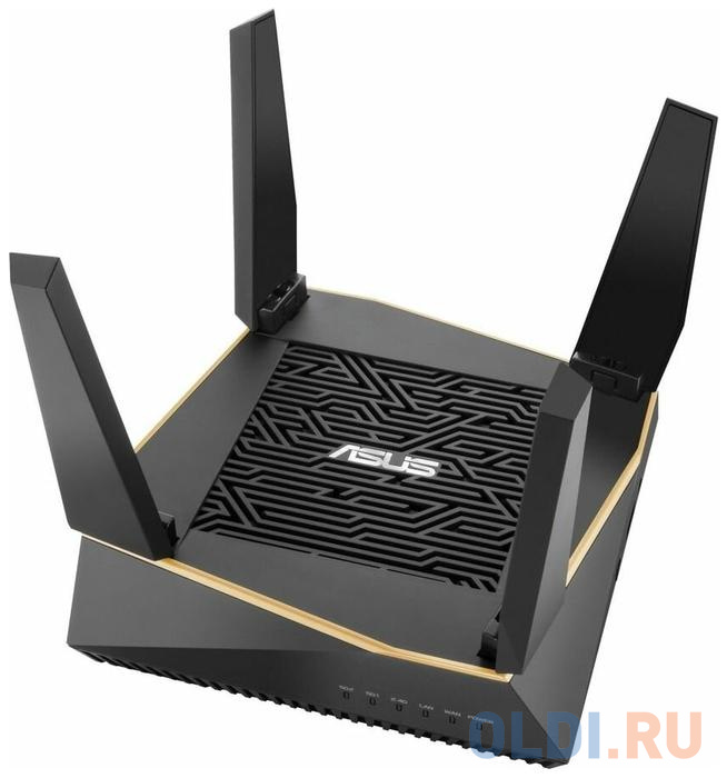 Wi-Fi роутер ASUS RT-AX92U 802.11abgnacax 6071Mbps 2.4 ГГц 5 ГГц 5 ГГц 4xLAN USB черный фото