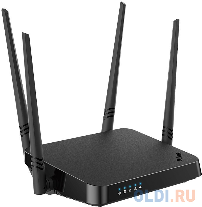 Wi-Fi роутер D-Link DIR-825/RU/I1A 802.11aс 867Mbps 2.4 ГГц 5 ГГц 4xLAN USB LAN черный фото