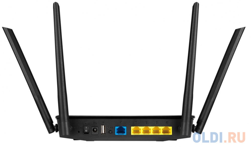 Wi-Fi роутер ASUS RT-AC59U_V2 802.11abgnac 1467Mbps 2.4 ГГц 5 ГГц 4xLAN черный, размер 192 x 30 x 125 мм - фото 2