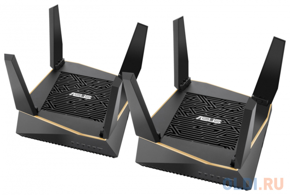 Wi-Fi роутер ASUS RT-AX92U(2-PK) asus xt8 w 2 pk роутер из 2 точек доступа 802 11b g n ac ax до 574 4804мбит c 2 4 5 ггц белый 90ig0590 mo3g80