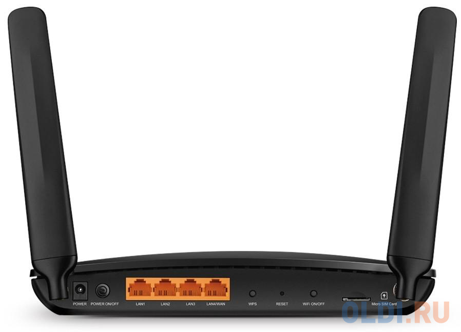 Wi-Fi роутер TP-LINK Archer MR600 802.11abgnac 867Mbps 2.4 ГГц 5 ГГц 4xLAN черный от OLDI