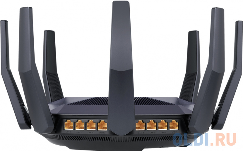 ASUS RT-AX89X //802.11b/g/n/ac/ax, до 1148+4804 бит/c, 2,4 + 5 гГц, 8 антенны, USB, GBT LAN ; 90IG04J1-BM3010 фото