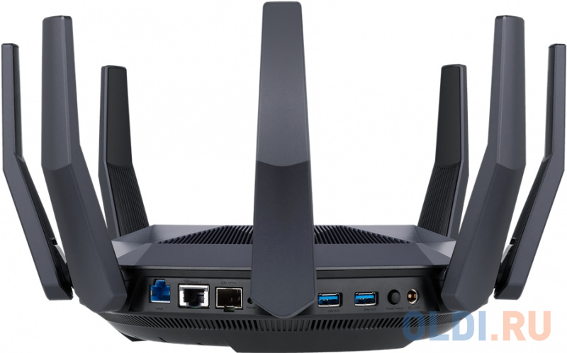ASUS RT-AX89X //802.11b/g/n/ac/ax, до 1148+4804 бит/c, 2,4 + 5 гГц, 8 антенны, USB, GBT LAN ; 90IG04J1-BM3010 фото