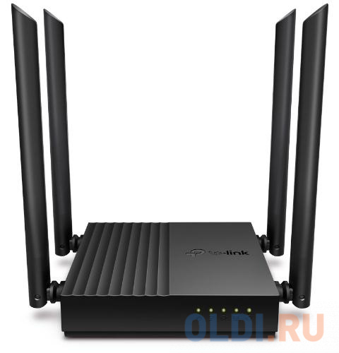 Wi-Fi роутер TP-LINK ARCHER C64 802.11abgnac 1167Mbps 2.4 ГГц 5 ГГц 4xLAN черный, размер 120 х 120 х 27,9 мм - фото 1