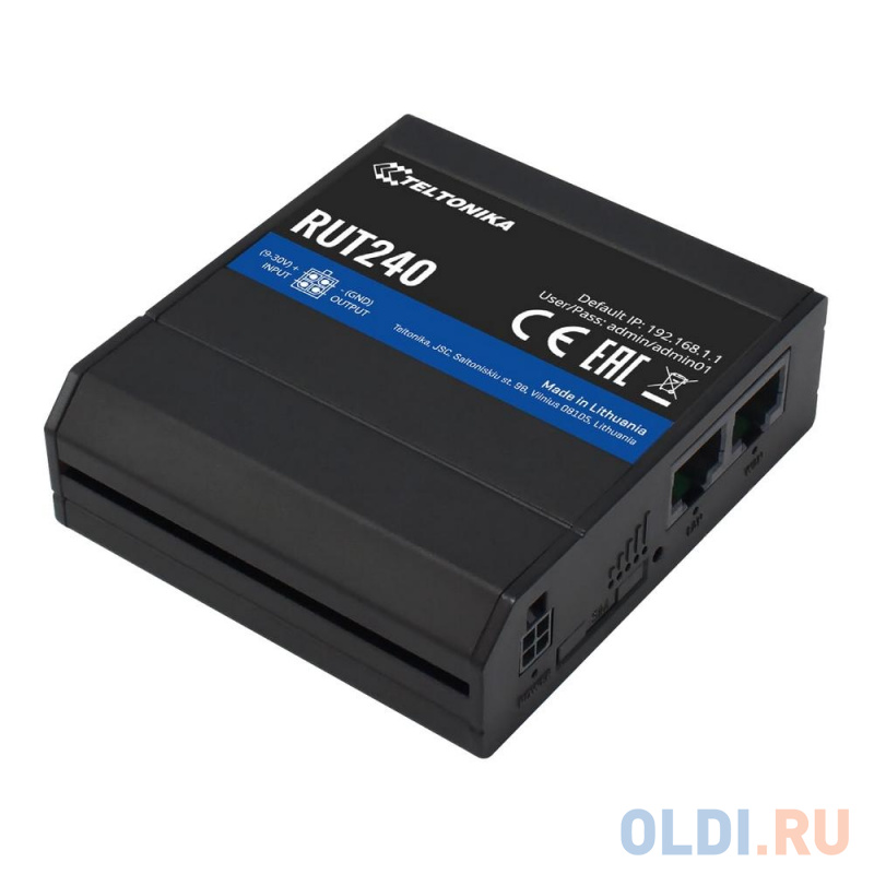 

RUT240 4G (LTE) cat4 / 3G / W-Fi / 2x RJ-45