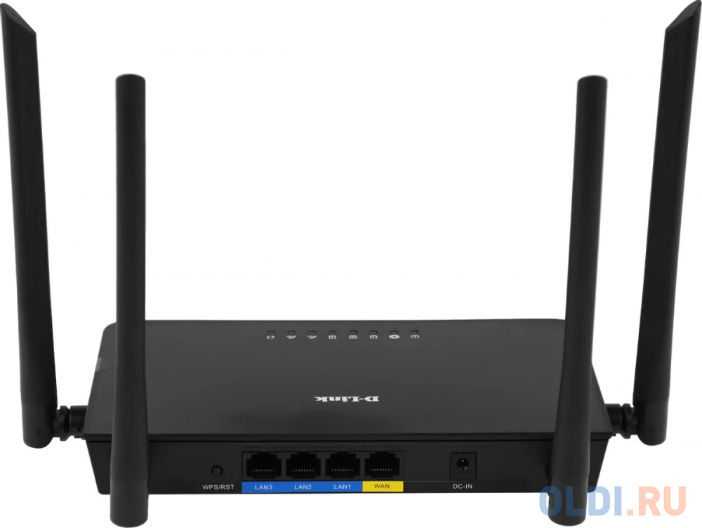 Беспроводной маршрутизатор D-Link DIR-820/RU/A1A 802.11aс 867Mbps 2.4 ГГц 5 ГГц 3xLAN LAN черный фото