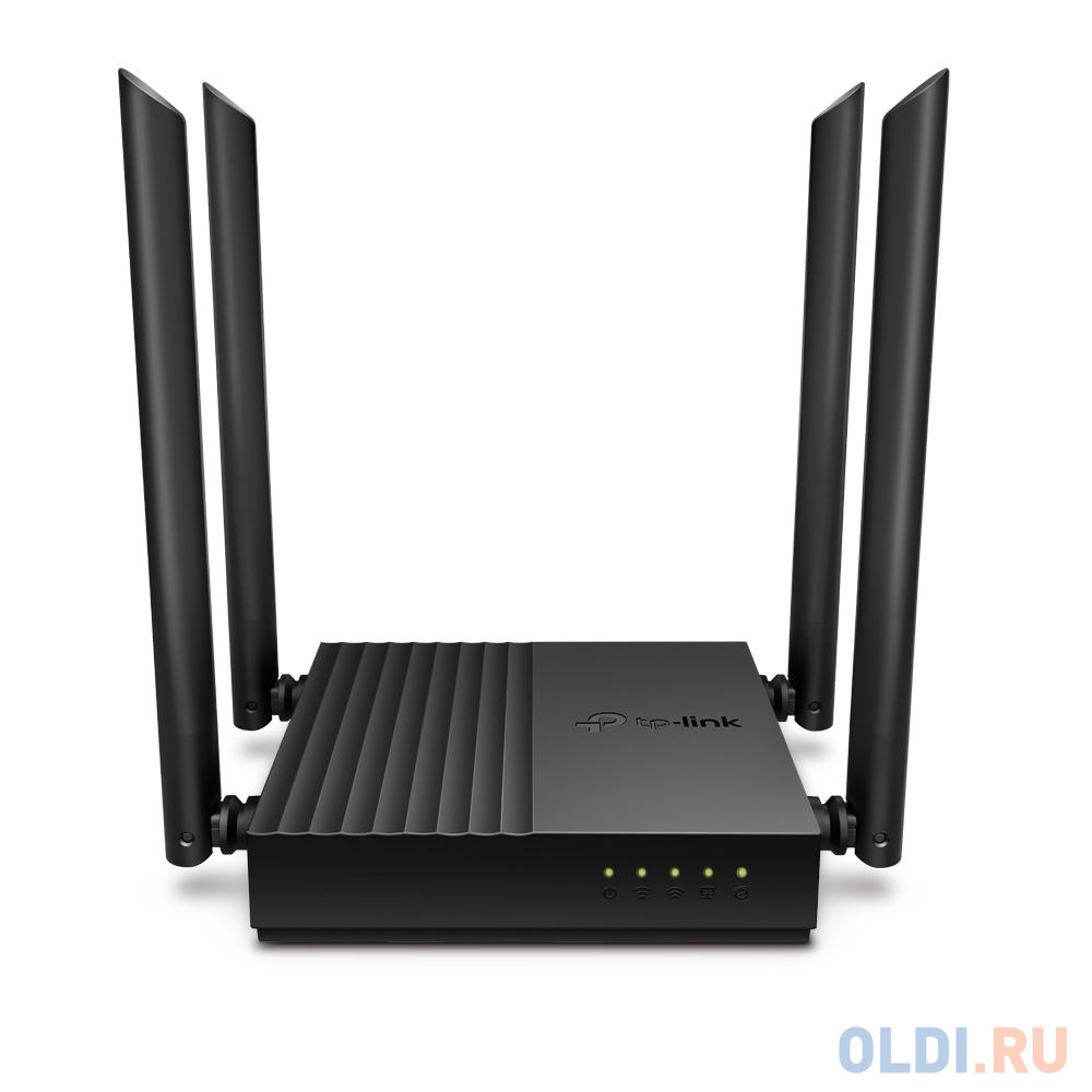 Wi-Fi роутер TP-LINK ARCHER A64 802.11abgnac 1267Mbps 2.4 ГГц 5 ГГц 4xLAN черный, размер 120 х 120 х 27,9 мм - фото 2