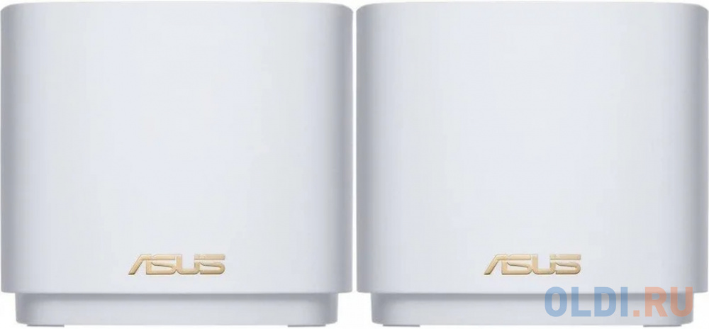 Wi-Fi роутер ASUS XD4 (2-pack) asus xt8 w 1 pk роутер из 1 точек доступа 802 11b g n ac ax до 574 4804мбит c 2 4 5 ггц белый 90ig0590 mo3g30