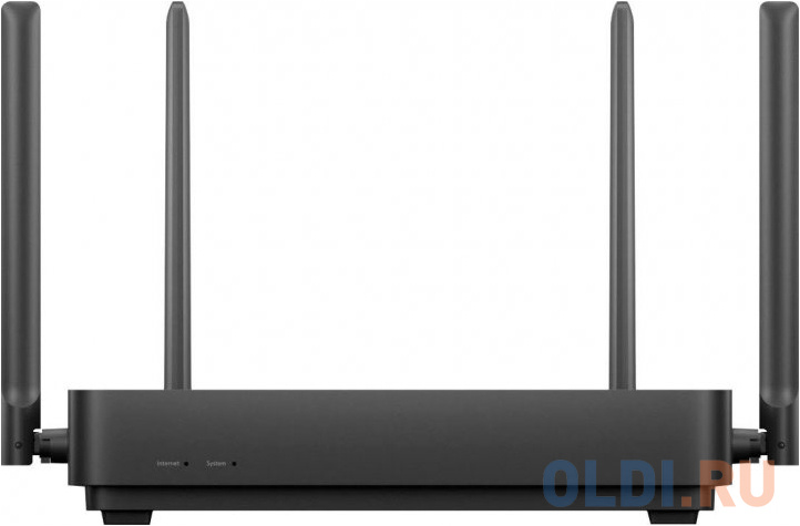 Беспроводной маршрутизатор Xiaomi Mi Router AX3200 802.11ax 2400Mbps 2.4 ГГц 5 ГГц 3xLAN черный DVB4314GL фото