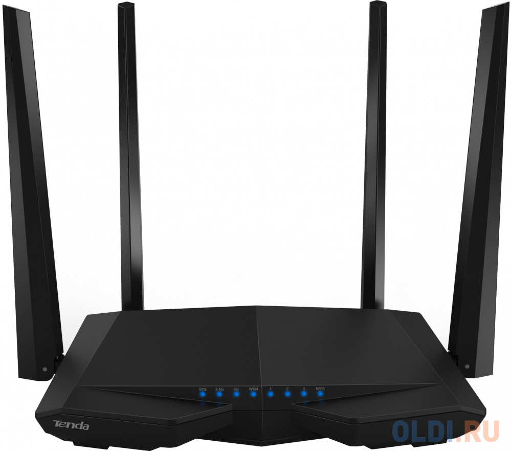 

Беспроводной маршрутизатор Tenda AC1200 802.11abgnac 867Mbps 2.4 ГГц 5 ГГц 3xLAN черный