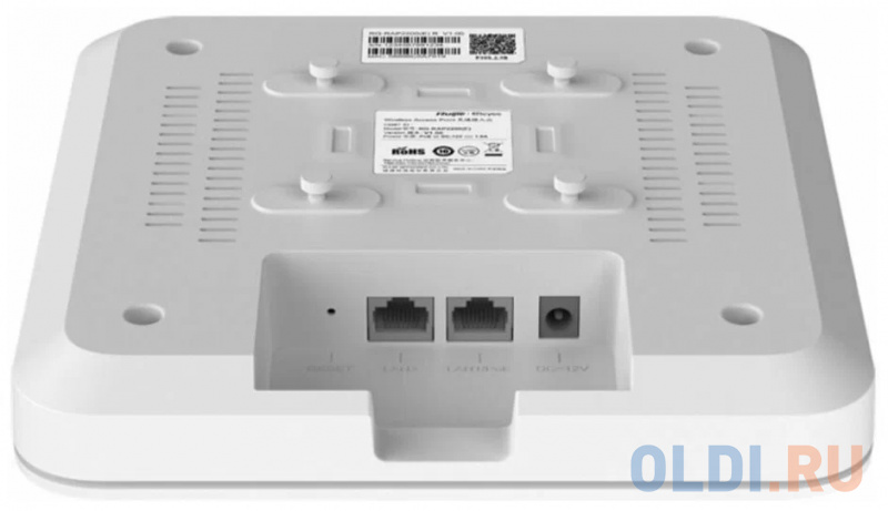 Reyee AC1300 Dual Band Ceiling Mount Access Point, 867Mbps at 5GHz + 400Mbps at 2.4GHz, 2 10/100/1000base-t Ethernet uplink port, Internal Antennas,su RG-RAP2200(E) - фото 4