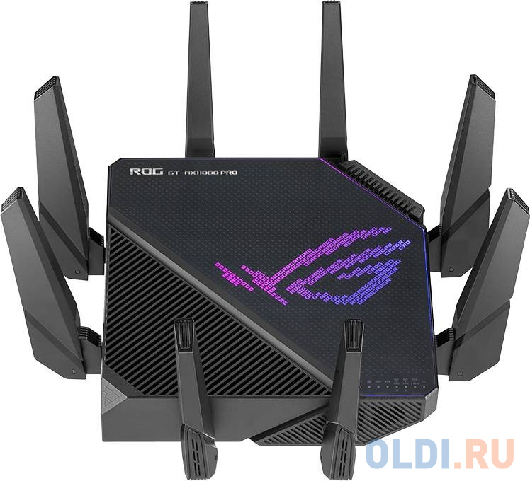 ASUS ROG GT-AX11000 PRO //802.11b/g/n/ac, ax, до 1148 + 4804Mbps, 2,4 + 5 gGz, 8 antenna, USB, GBT LAN ; 90IG0720-MU2A00 фото