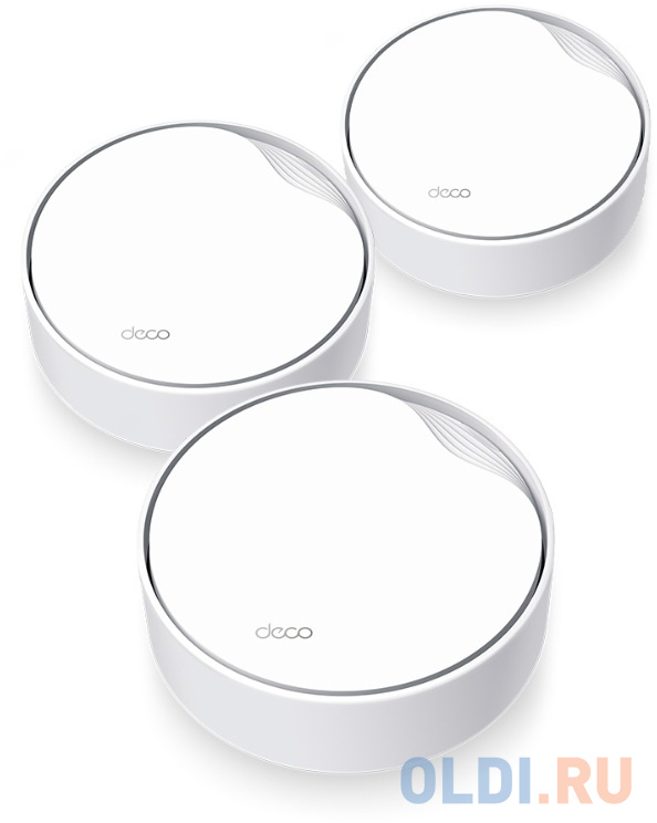 Wi-Fi система TP-LINK Deco X50-PoE (3-Pack) 802.11ax 2402Mbps 2.4 ГГц 5 ГГц 2xLAN белый фото