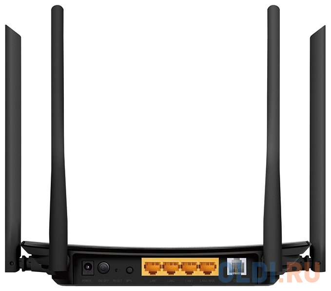 AC1200 Wi-Fi VDSL/ADSL Modem Router, 802.11ac/a/n/g/b, 867Mbps at 5GHz + 300Mbps at 2.4GHz, 4 FE ports,  4 fixed antennas, Tether App, VPN Server, Clo Archer VR300 - фото 3