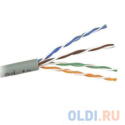 

Кабель Lanmaster UTP level 5E 4 пары PVC 200 MHz серый 24AWG 305м LAN-5EUTP-GY