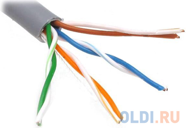 

Кабель UTP 4 пары категория 5E Telecom UTP4-TC1000C5EL-CU-IS серый 305м