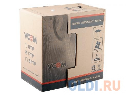 Кабель VCOM FTP 4 пары кат.5е (бухта 305м) p/n: VNC1110 соединительный бокс для витой пары utp cat 5e 6 t568a b idc krone vcom nm211