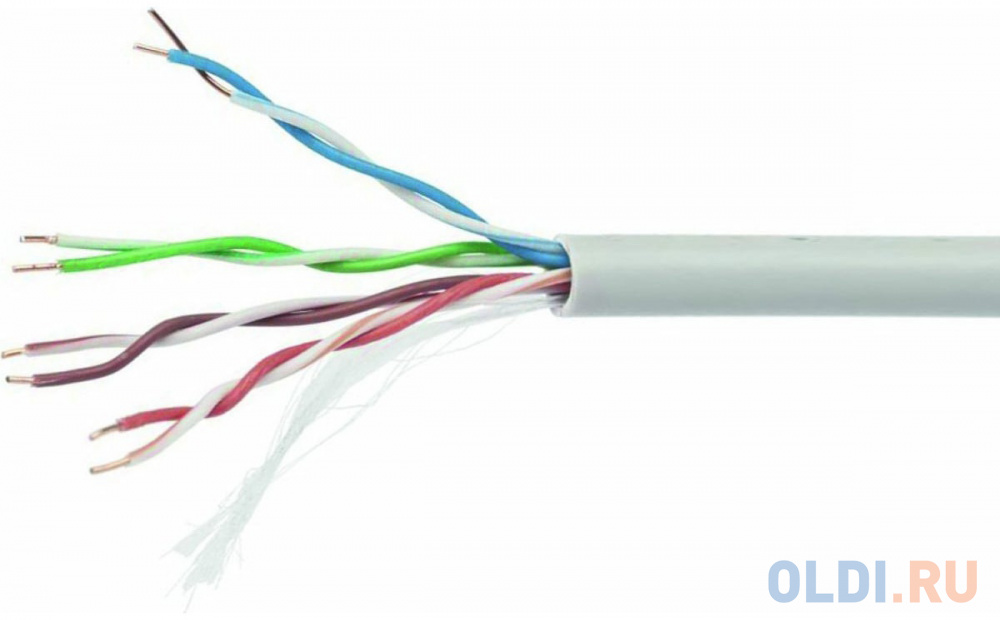 Кабель Cablexpert, UTP5e, 4 пары, 0.40 мм, CCA, однож., 305 м, серый UPC-5040E-SOL микрофон defender mic 117 серый кабель 1 5 м