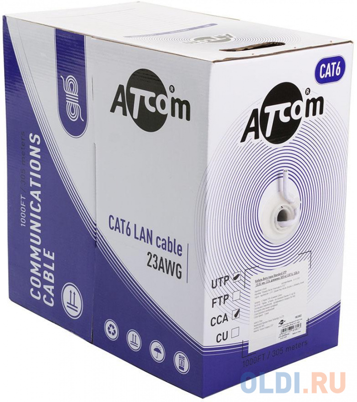 

Кабель CAT5E UTP 305M COPPER AT4377 ATCOM