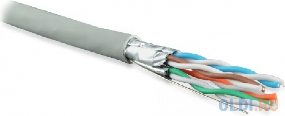 Кабель FTP indoor 4 пары категория 6 Hyperline восьмижильный медь 500 м серый кабель neomax [nm10611] utp cat 6 4 пары 305 м 0 57мм lszh медь