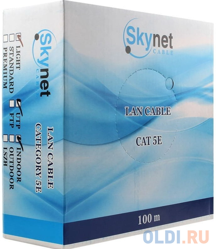 SkyNet Кабель Standart UTP indoor 2x2x0,48, медный, FLUKE TEST, кат.5e, однож., 100 м, box, серый CSS-UTP-2-CU/100 CSS-UTP-2-CU/100 - фото 2
