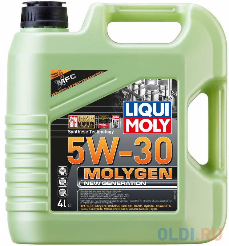 

НС-синтетическое моторное масло LiquiMoly Molygen New Generation 5W30 4 л 9042