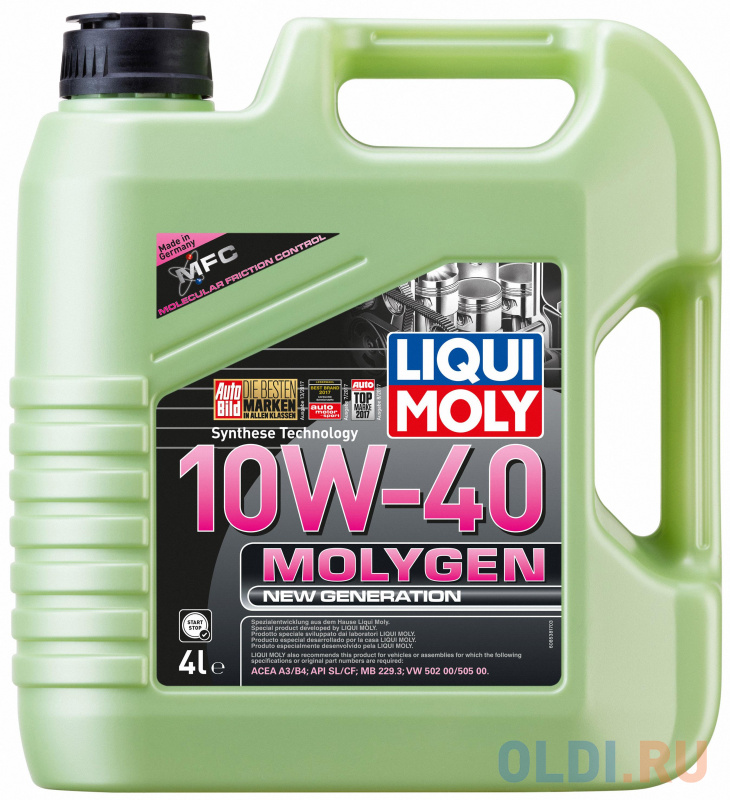 

НС-синтетическое моторное масло LiquiMoly Molygen New Generation 10W40 4 л 9060