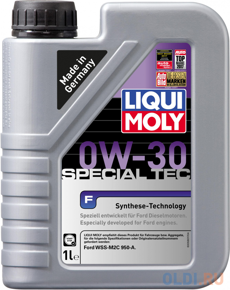 НС-синтетическое моторное масло LiquiMoly Special Tec F 0W30 1 л 8902