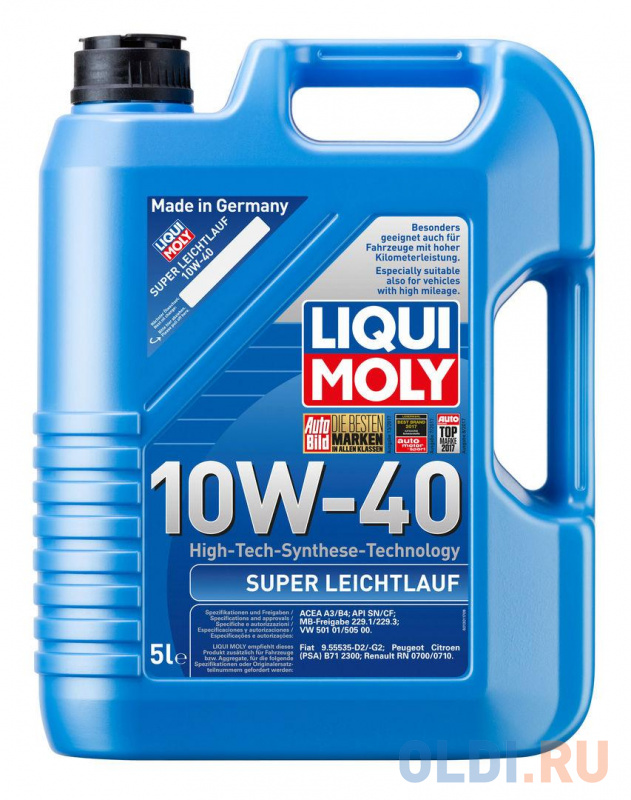 

НС-синтетическое моторное масло LiquiMoly Super Leichtlauf 10W40 5 л 1929