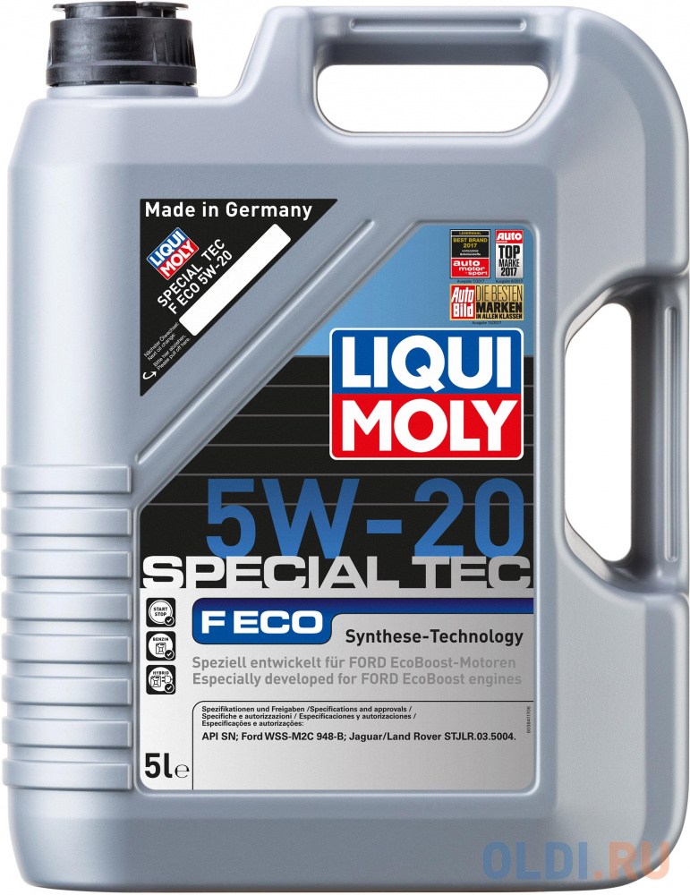 НС-синтетическое моторное масло LiquiMoly Special Tec F ECO 5W20 5 л 3841 очиститель мотора liqui moly