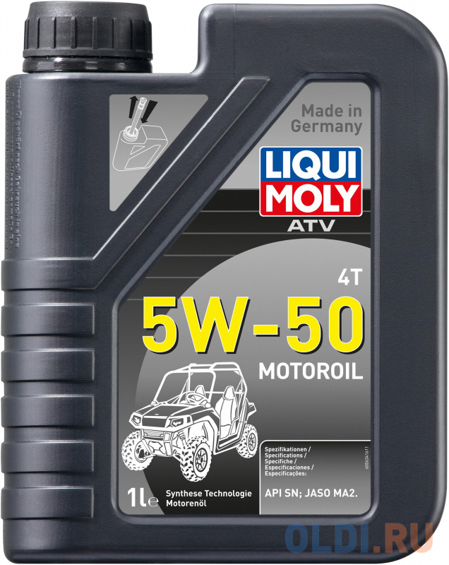

НС-синтетическое моторное масло LiquiMoly ATV 4T Motoroil 5W50 1 л 20737