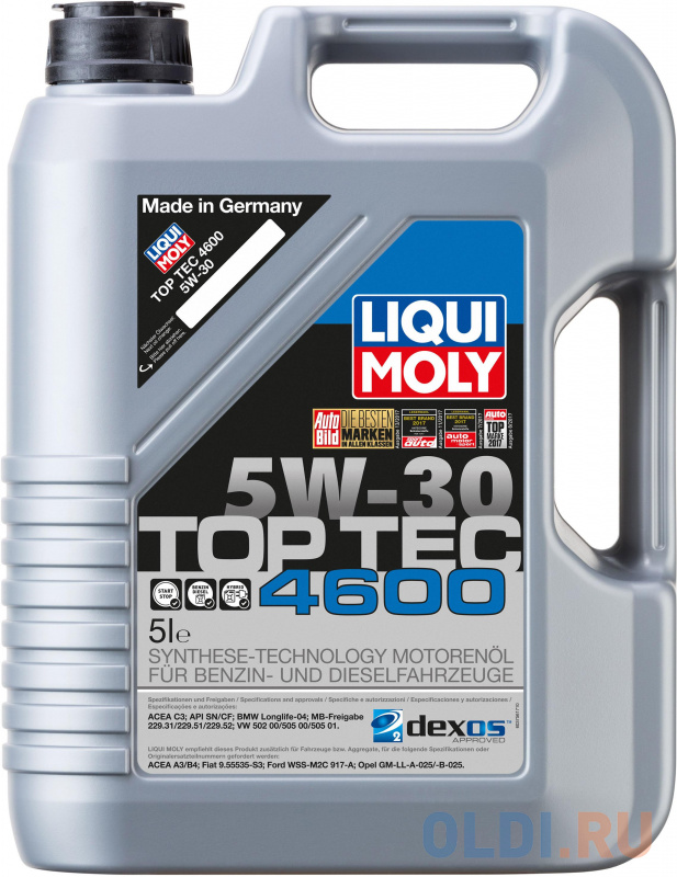 

НС-синтетическое моторное масло LiquiMoly Top Tec 4600 5W30 5 л 8033