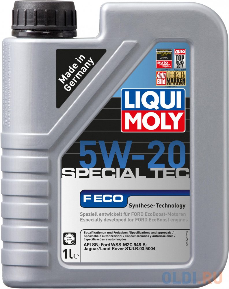 НС-синтетическое моторное масло LiquiMoly Special Tec F ECO 5W20 1 л 3840