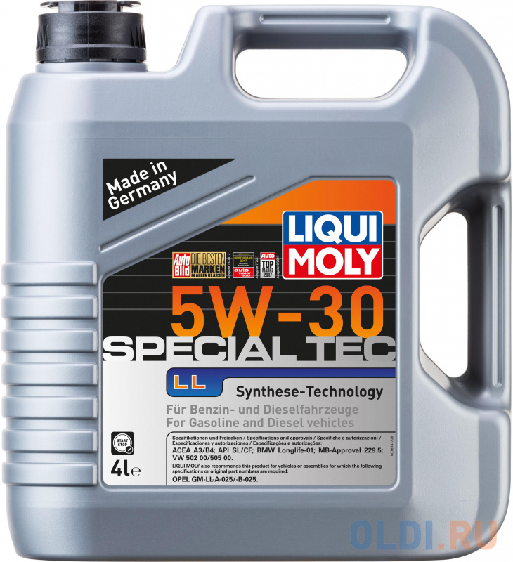 

НС-синтетическое моторное масло LiquiMoly Special Tec LL 5W30 4 л 7654