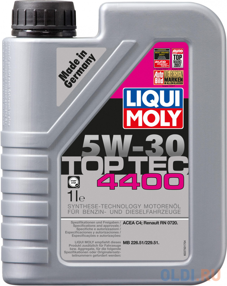 НС-синтетическое моторное масло LiquiMoly Top Tec 4400 5W30 1 л 2319