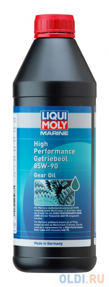 Минеральное трансмиссионное масло LiquiMoly Marine High Performance Gear Oil 85W90 1 л 25079 нс синтетическое трансмиссионное масло liquimoly top tec mtf 5200 75w80 1 л 20845