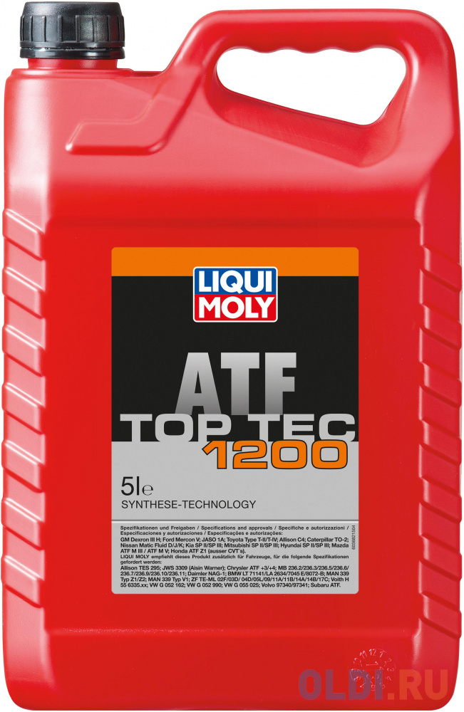 НС-синтетическое трансмиссионное масло LiquiMoly Top Tec ATF 1200 5 л 3682 cинтетическое трансмиссионное масло liquimoly gear oil 75w90 0 5 л 1516