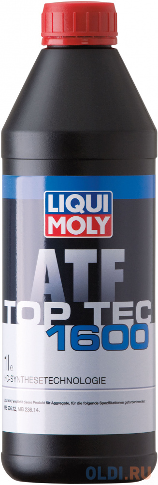 НС-синтетическое трансмиссионное масло LiquiMoly Top Tec ATF 1600 1 л 3659 присадка в трансмиссионное масло liquimoly pro line getriebeoil additiv 5198