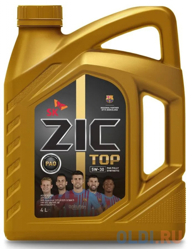 

Cинтетическое моторное масло ZIC TOP 5W30 4 л