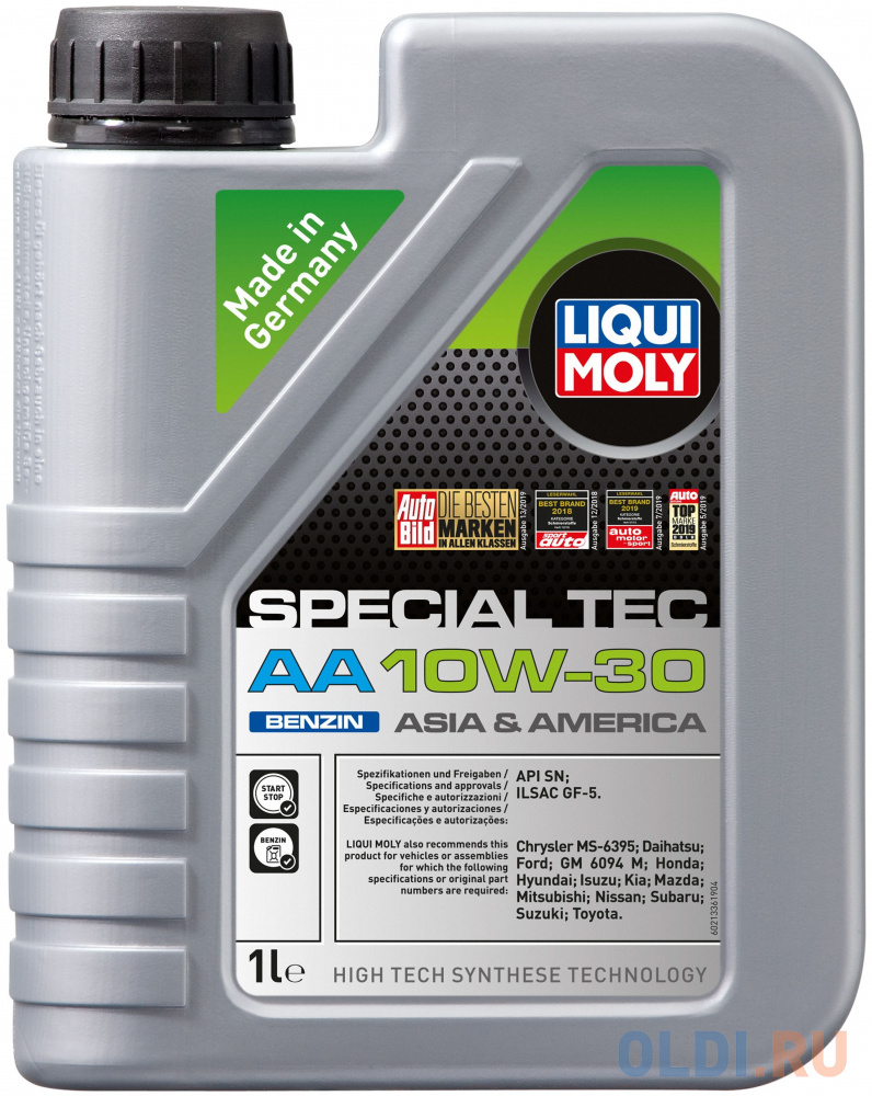 21336 LiquiMoly НС-синт. мот.масло Special Tec AA Benzin 10W-30 SN GF-5 (1л) масло моторное нс special tec ll 8054 1 л вязкость 5w 30
