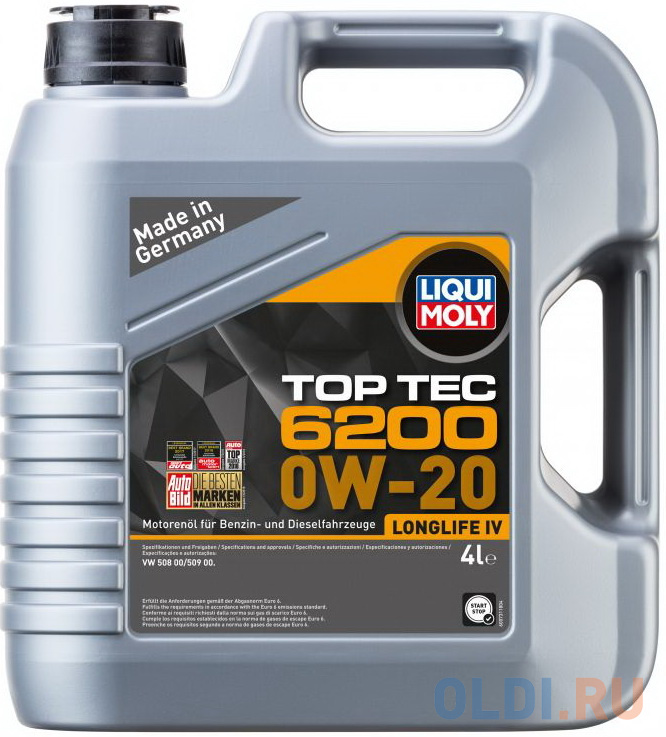 20788 LiquiMoly НС-синт. мот.масло Top Tec 6200 0W-20 (4л)