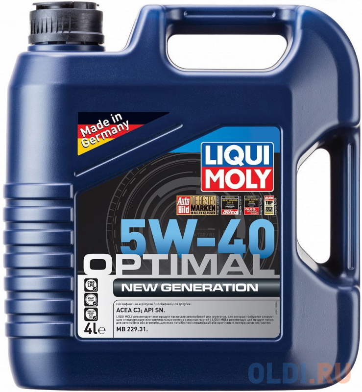

39033 LiquiMoly НС-синт. мот.масло Optimal New Generation 5W-40 (4л)