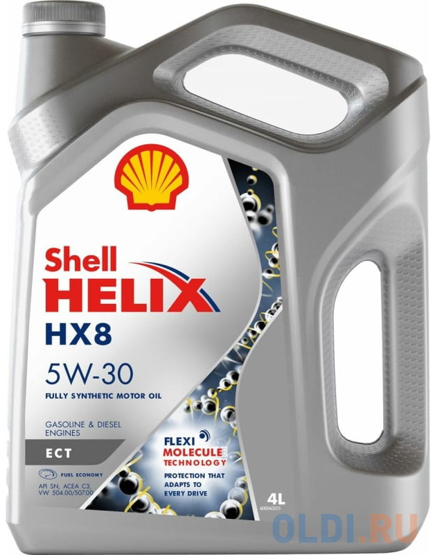 550045056 Shell Синт-ое мот.масло Helix HX8 Synthetic ECT C3 5W-30 (4л)