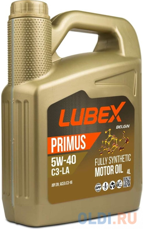 L034-1297-0404 LUBEX Синт. мот.масло PRIMUS C3-LA 5W-40 SN C3 (4л)