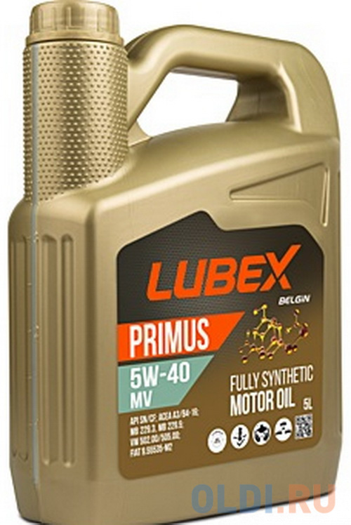 L034-1325-0405 LUBEX Синт. мот.масло PRIMUS MV 5W-40 CF/SN A3/B4 (5л)