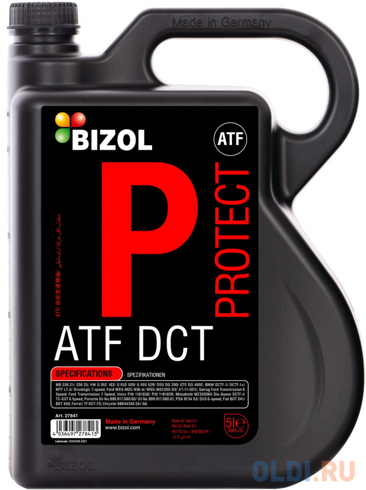 27841 BIZOL НС-синт. тр.масло д/АКПП Protect ATF DCT (5л)