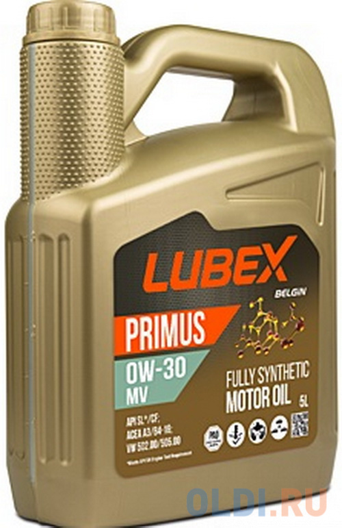 L034-1619-0405 LUBEX Синт-ое мот.масло PRIMUS MV 0W-30 CF/SL A3/B4 (5л)