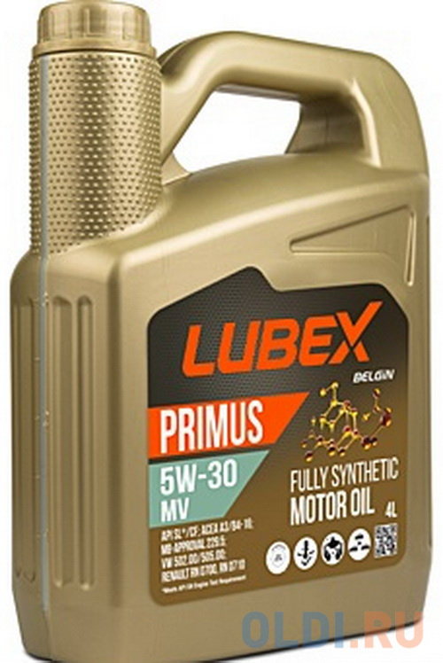 L034-1324-0404 LUBEX Синт. мот.масло PRIMUS MV 5W-30 CF/SL A3/B4 (4л)