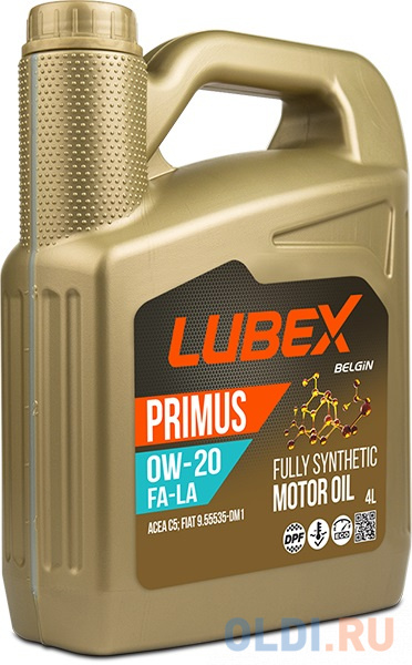 L034-1626-0404 LUBEX Синт-ое мот.масло PRIMUS FA-LA 0W-20 (4л)